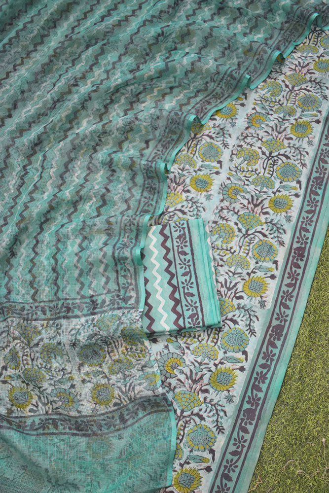 Beautiful Vanaspathi Ajrakh Pure cotton suit with Kota Doria dupatta