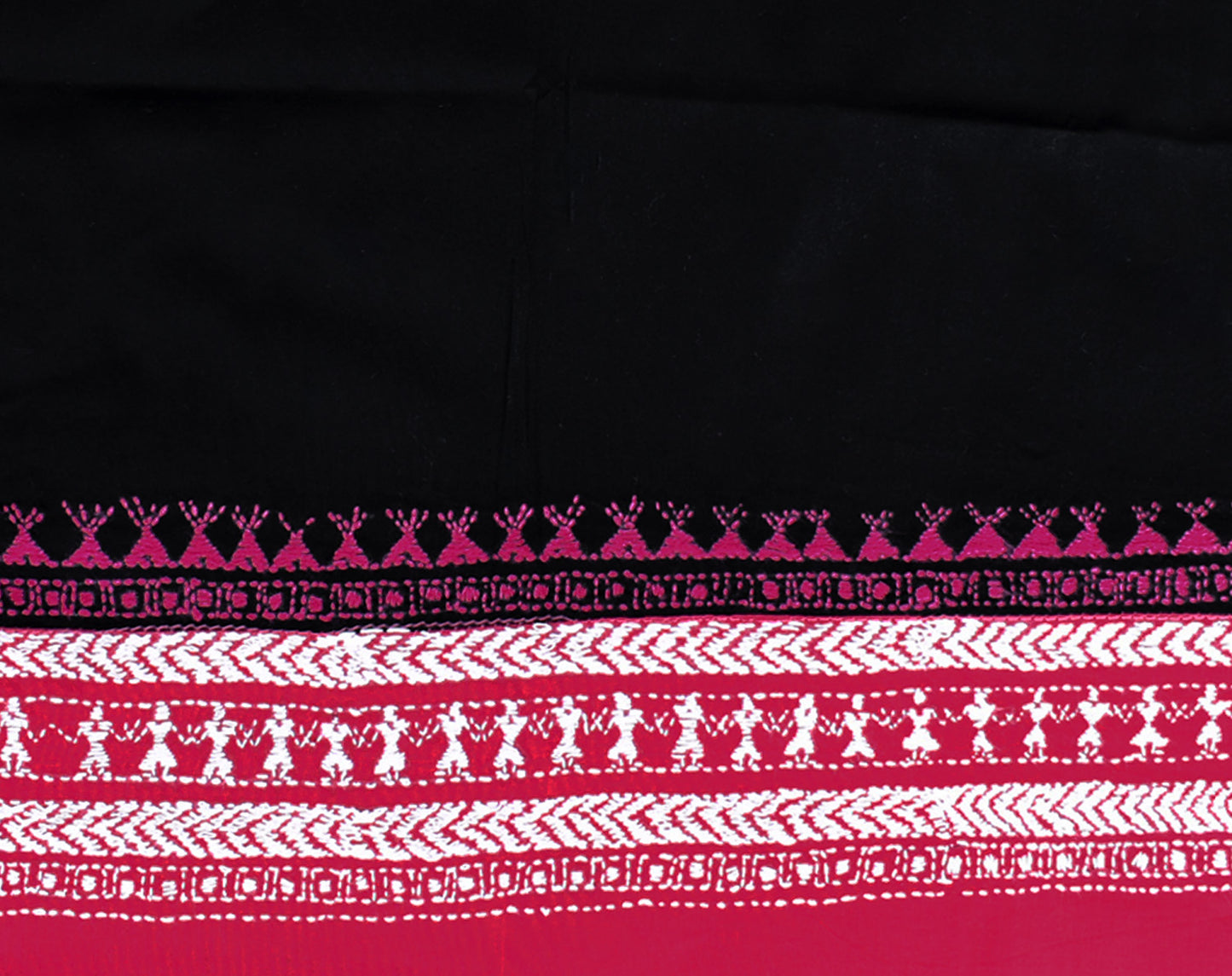 Cotton Blouse fabric with Bengal Kantha Hand Embroidery work