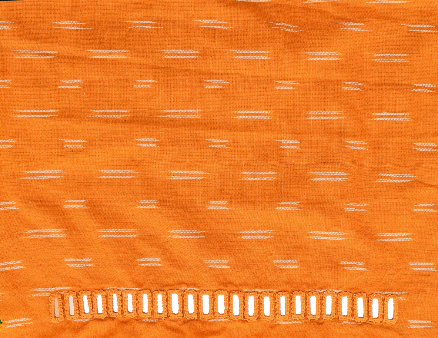 Handwoven Ikkat Cotton Kurta fabric with Kutch Mirror work & Hand Kantha work Cotton dupatta
