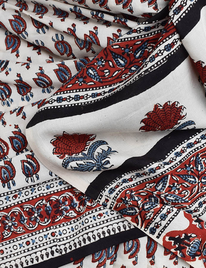 Beautiful Bagru Hand Block Printed Modal Saree