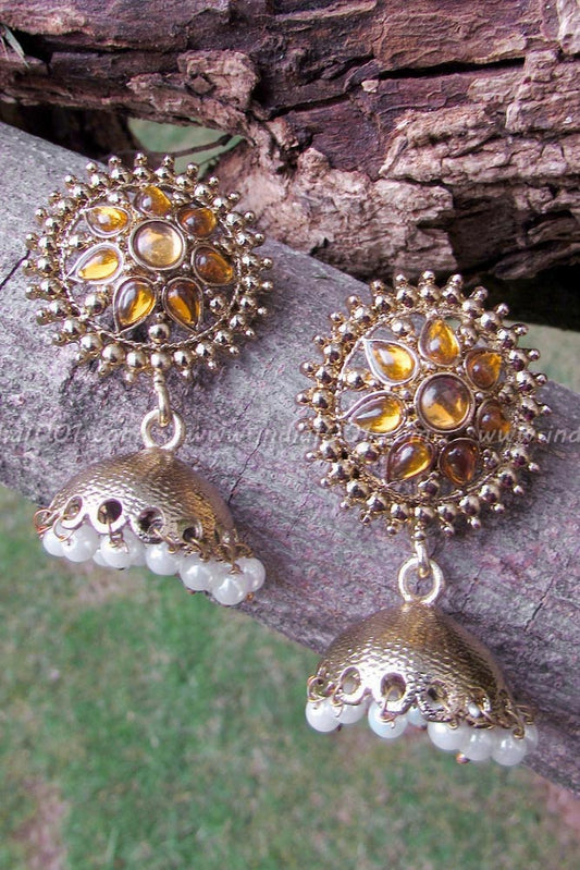 Designer Pearl & Kundan Earrings