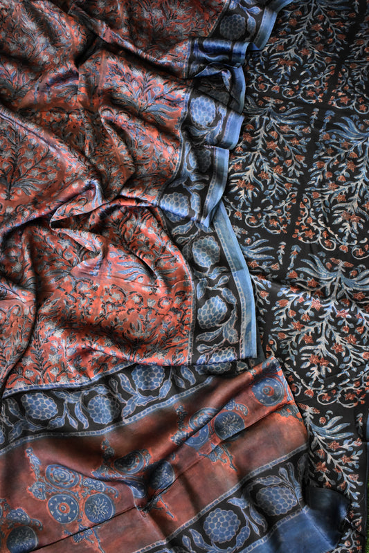 Vanaspati Ajrakh Modal Silk Kurta Dupatta Set ( 2 pc set)