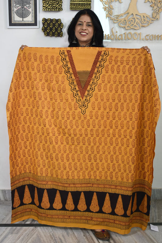 Bagh Hand Block Printed Cotton Kurta Fabric