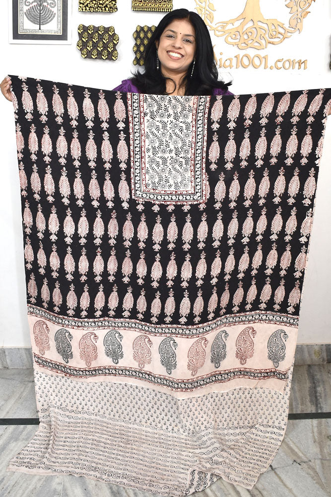 Beautiful Bagh Crepe Hand Block Print Fabric