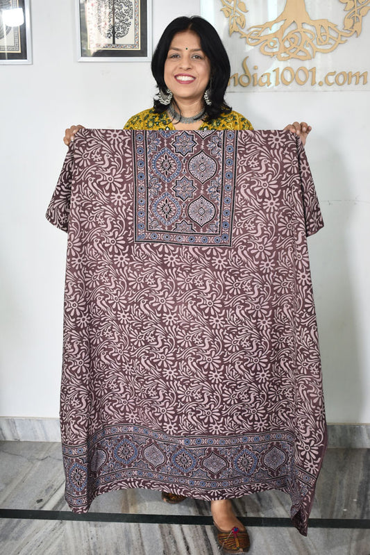 Designer Ajrakh cotton kurta fabrics - 2.5 mtrs