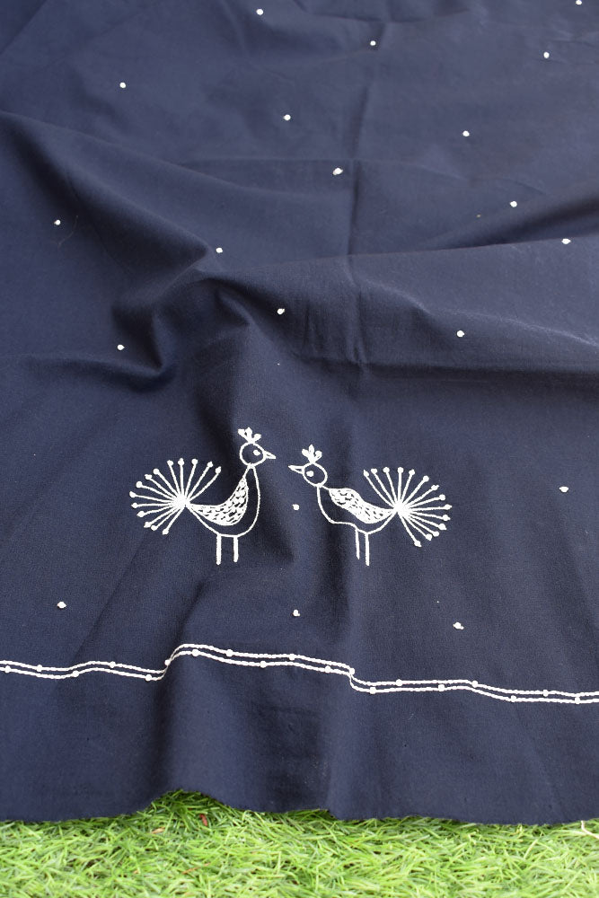 Hand embroidered cotton blouse Fabric