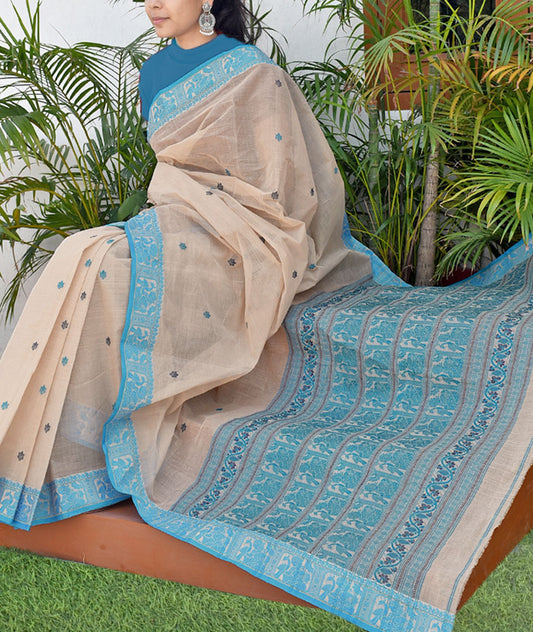 Beautiful Handcrafted Baluchari Cotton saree