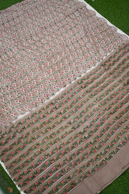 Elegant Hand block printed Cotton Dupatta