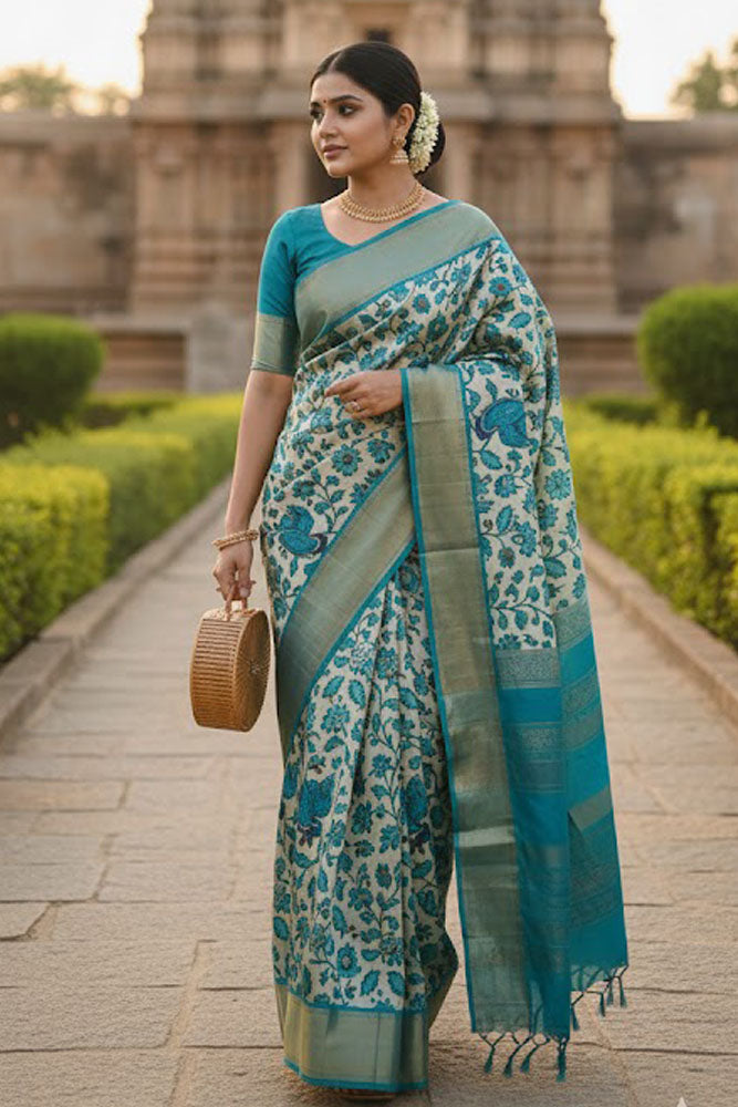 Beautiful Tussar Silk Saree