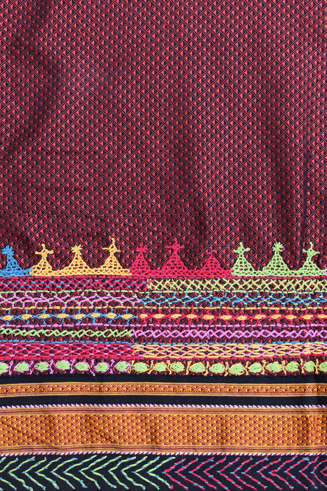 Khunn Blouse fabric with Hand Lambani Embroidery