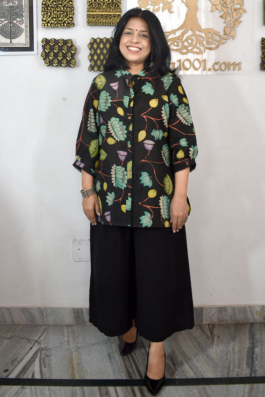 Beautiful Hand Block Printed Kalamkari cotton Short kurta/Top
