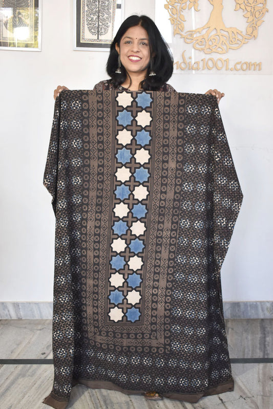 Designer Ajrakh kurta fabrics - 2.5 mtrs