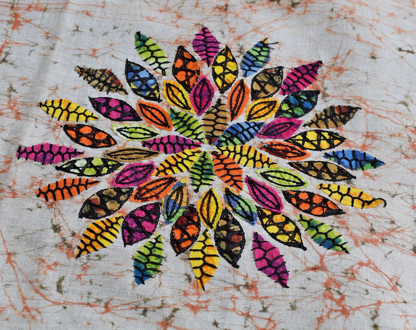 Hand embroidery & applique work cotton blouse Fabric