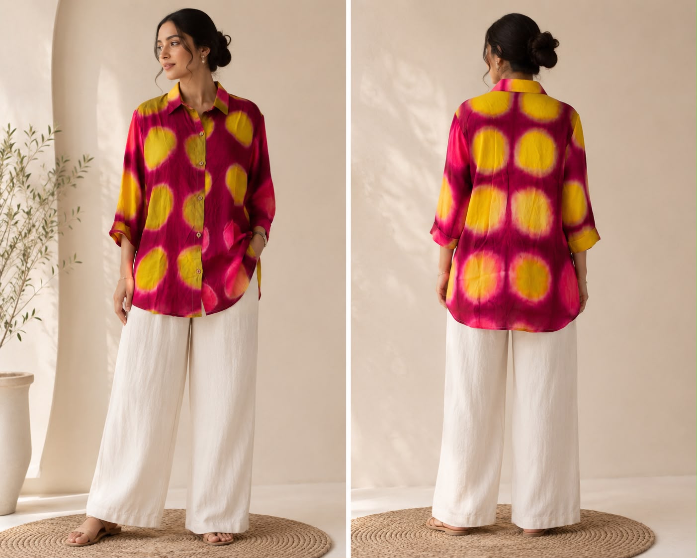 Beautiful Clamp Modal Silk Shirt size - 38 - 44