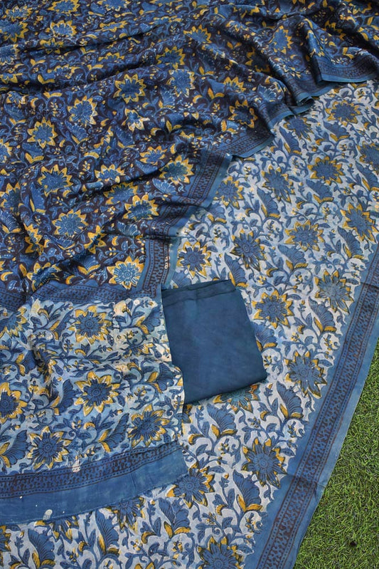 Vanaspati Bagru Ajrakh Modal Silk suit - 3 pc set