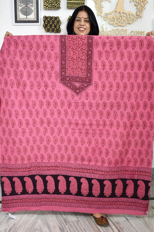 Bagh Hand Block Printed Cotton Kurta Fabric
