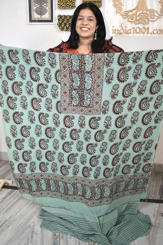 Beautiful Bagh Crepe Hand Block Print Fabric