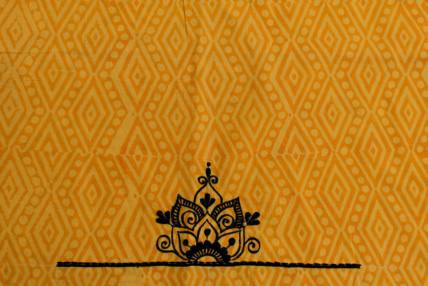 Beautiful Embroidered Mandala Design  Cotton blouse fabric