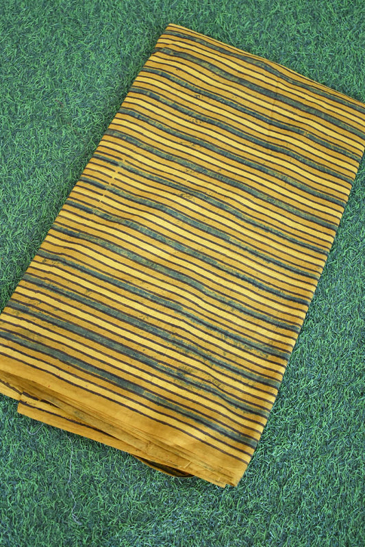 Ajrakh Hand Block Printed Cotton Fabric - 2.5 & 3 mtr option