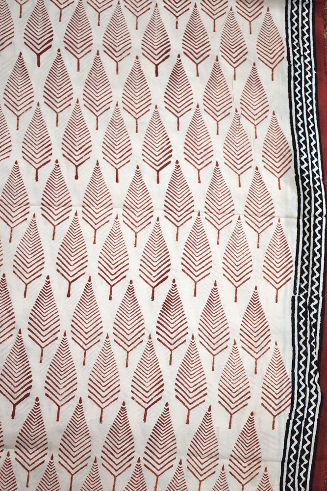 Beautiful Modal Silk Bagru Hand Block Print Fabric