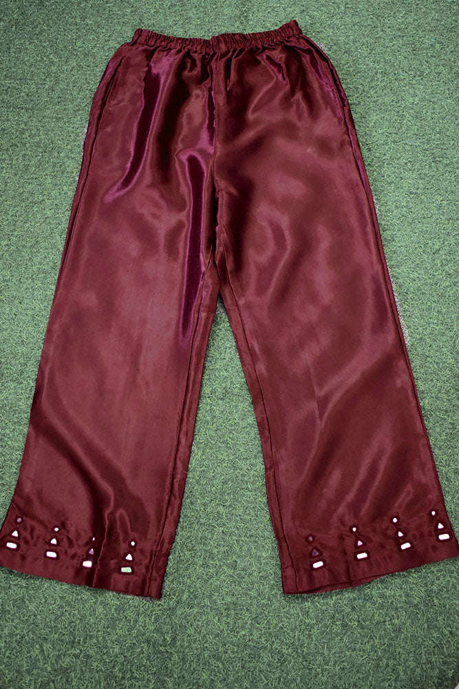 Elegant Mashru Pant With Kutch Mirror Work Size - 38 - 48