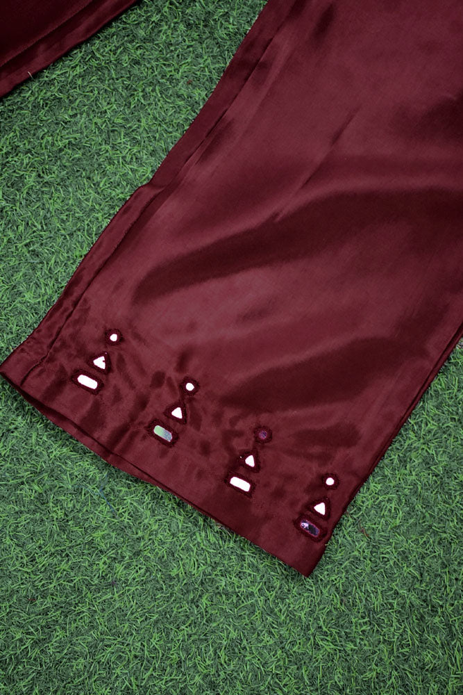 Elegant Mashru Pant With Kutch Mirror Work Size - 38 - 48