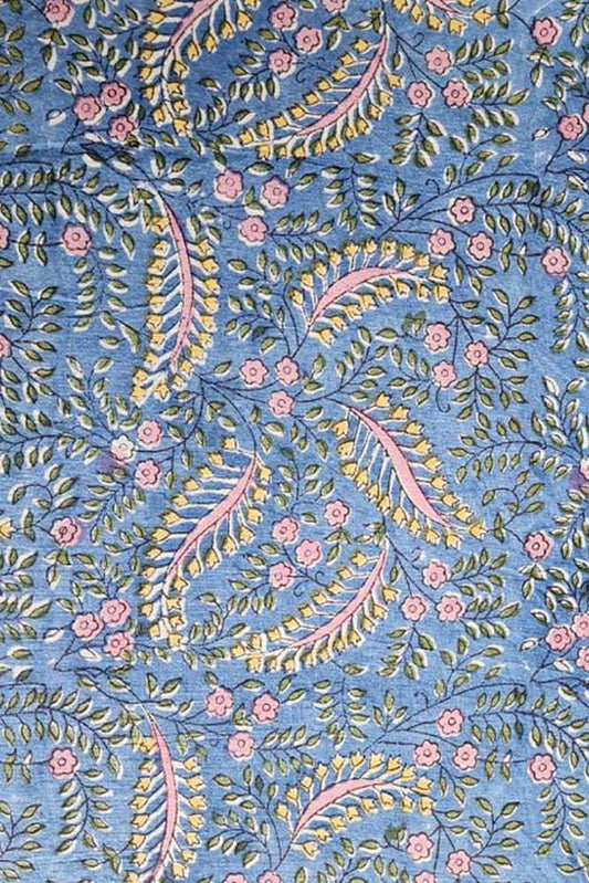 Manjri (मंजरी) - 5 mtr cut for Co-ord Sets / Suits - Hand Block Printed Running Soft Cotton Fabric