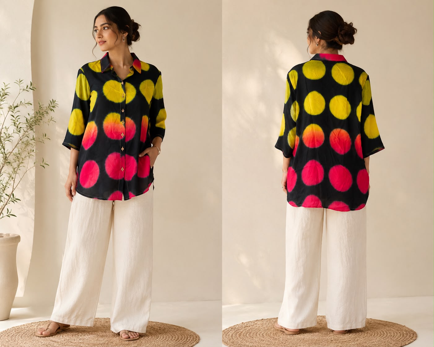 Beautiful Clamp Modal Silk Shirt size - 38 - 44