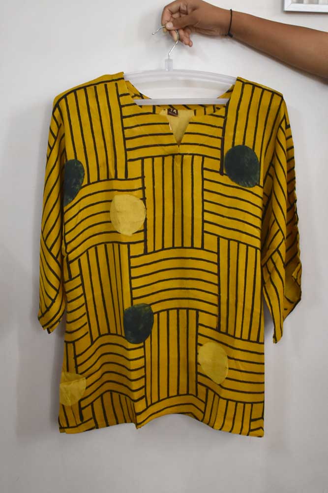 Beautiful Ajrakh Modal Silk Kaftan - 38 - 44