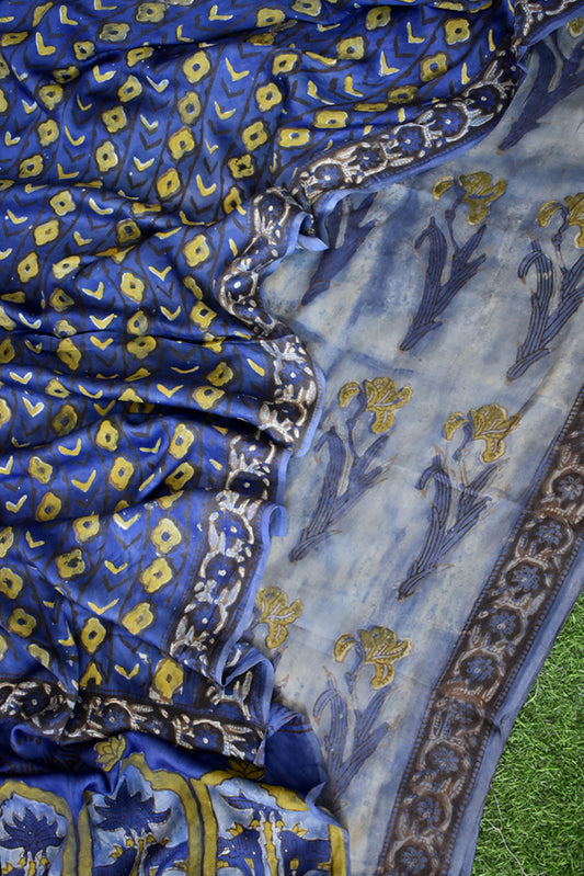 Vanaspati Ajrakh Modal Silk Kurta Dupatta Set ( 2 pc set)