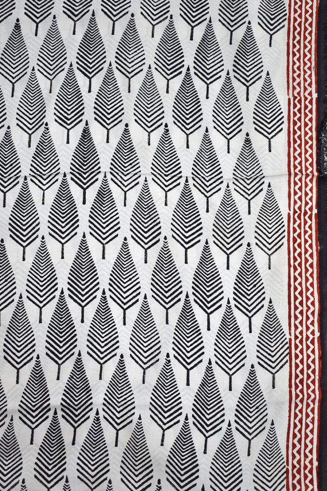 Beautiful Modal Silk Bagru Hand Block Print Fabric