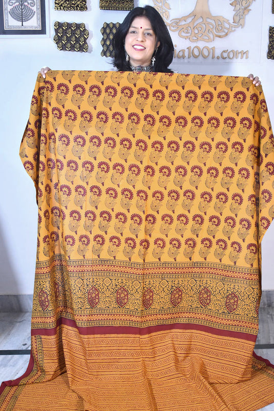 Bagh Hand Block Printed Cotton Kurta Fabric