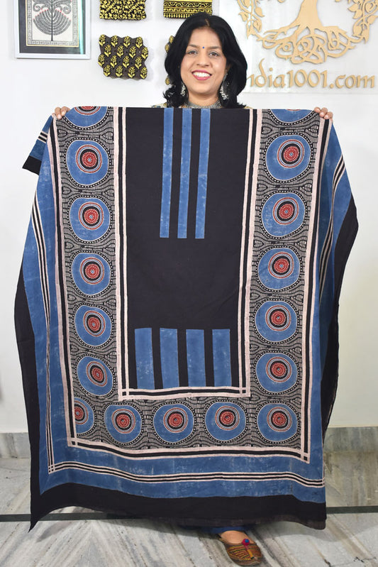 Designer Ajrakh cotton kurta fabrics - 2.5 mtrs