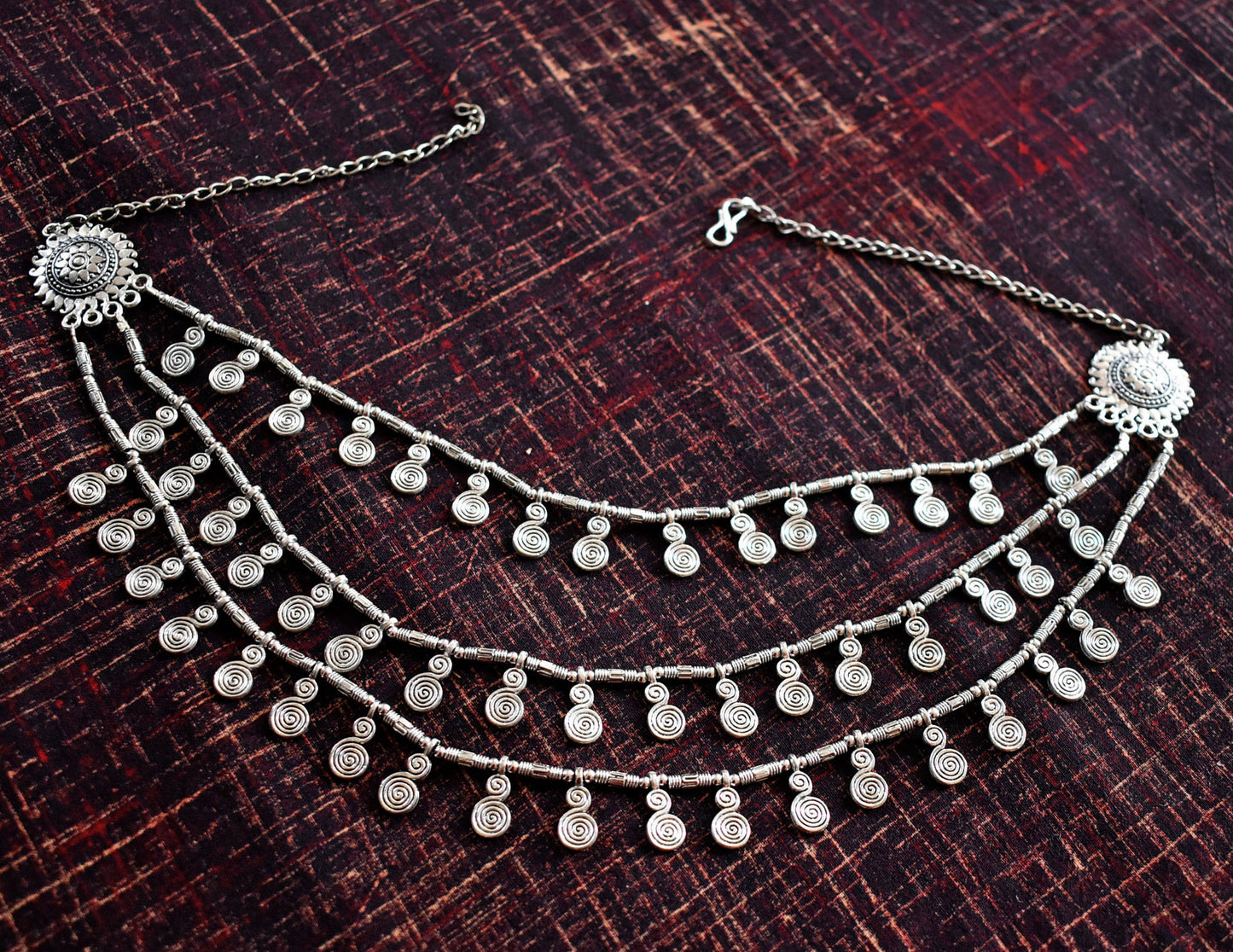 Sutra - Beautiful Antique finish German Silver necklace