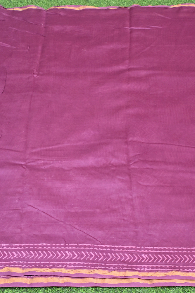 Beautiful Hand Block Printed Chanderi Silk Cotton Saree
