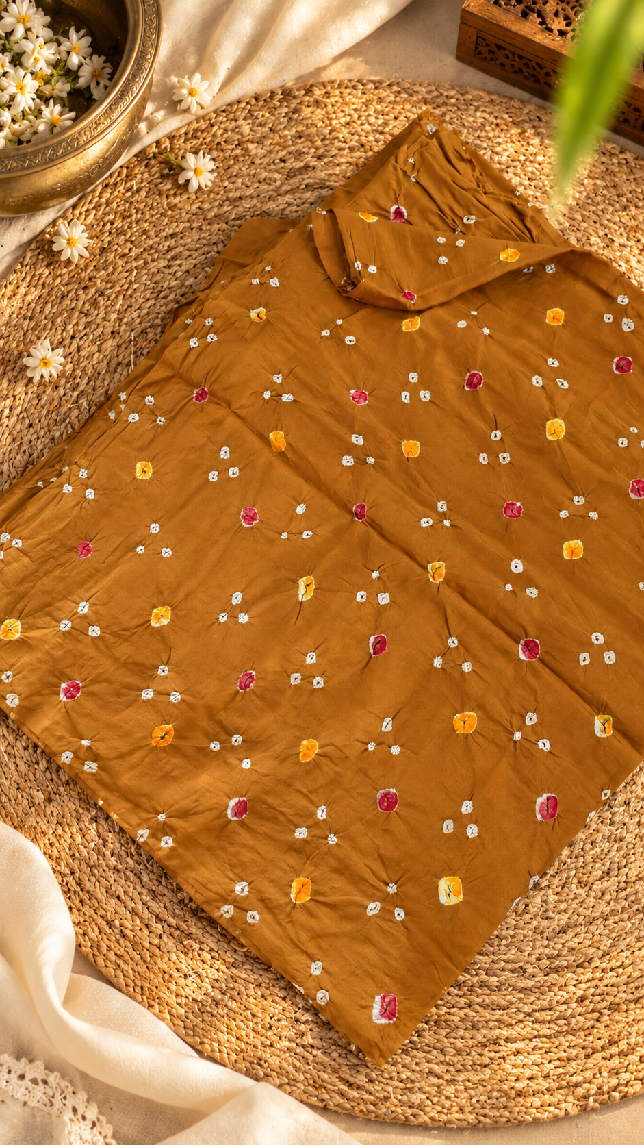 Bandhani Cotton Fabric (2.5 mtrs )