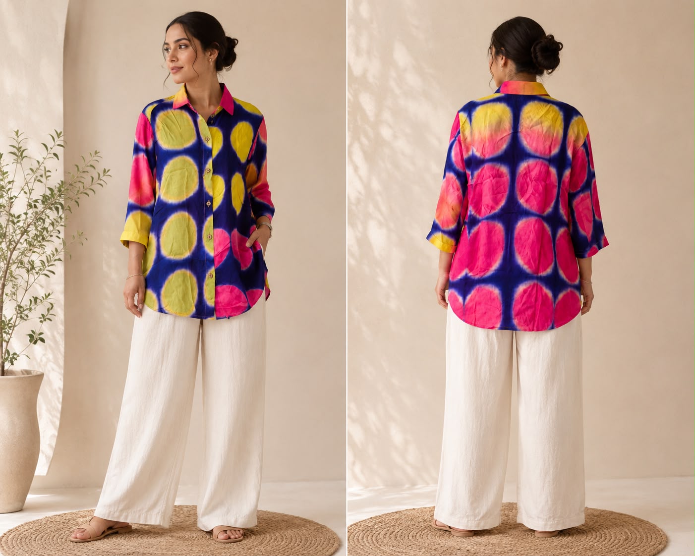 Beautiful Clamp Modal Silk Shirt size - 38 - 44
