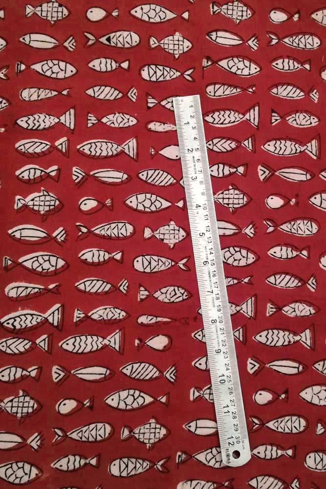 Beautiful Block Printed Running Cotton Fabric
