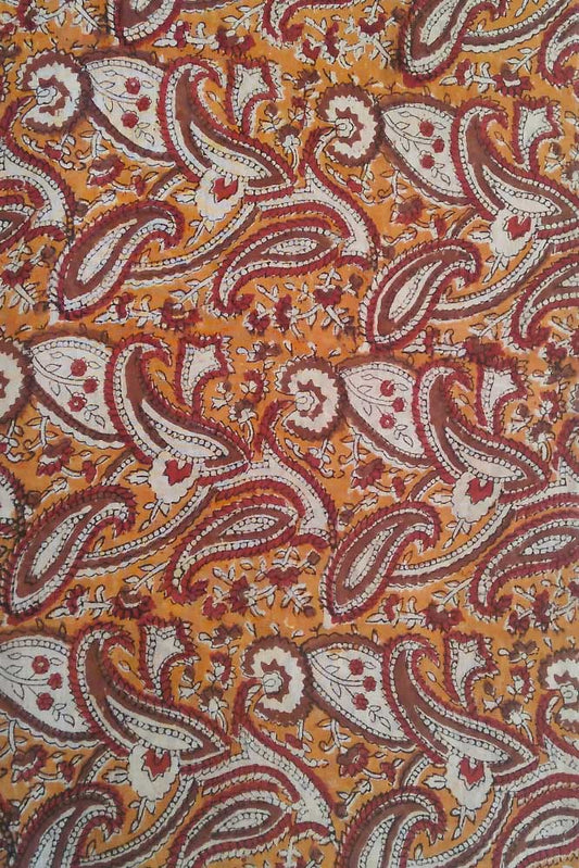 Rapid Hand Block Printed Chanderi Cotton Running Fabric