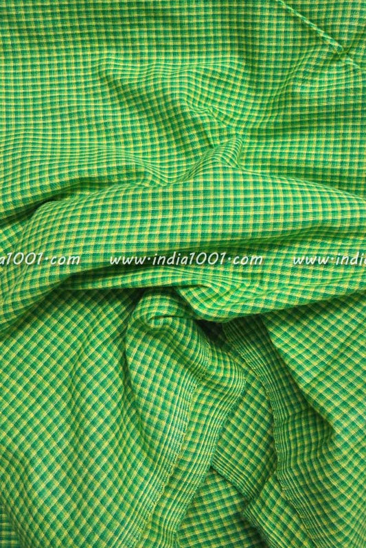 Woven multicolor checks cotton  fabric