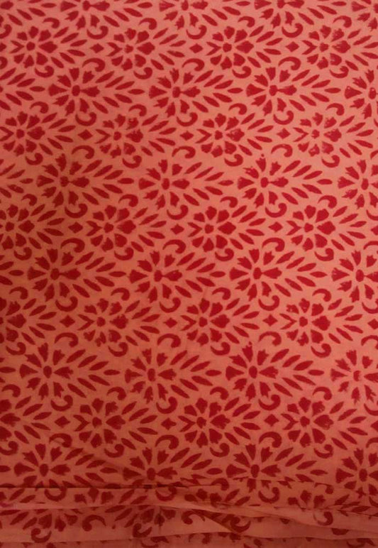 Block Printed Running Cotton Fabric