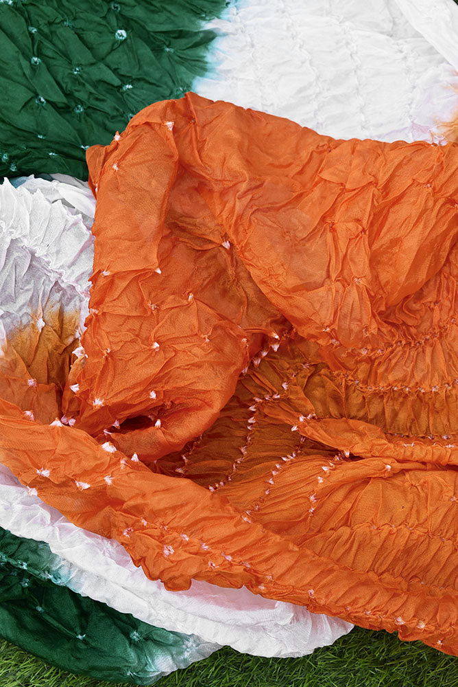 Hand crafted Tie & Dye Bandhani Art Silk Dupatta