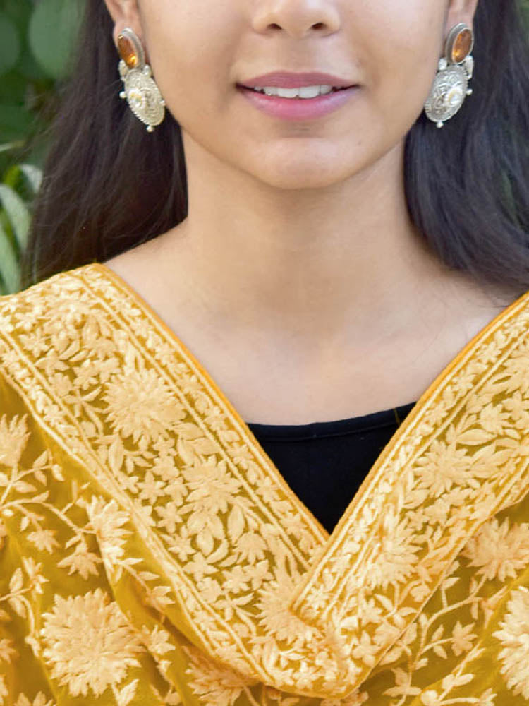 Elegant SLA earrings with Kundan