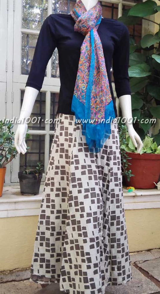 Kalidaar Cotton Block Printed Palazzo