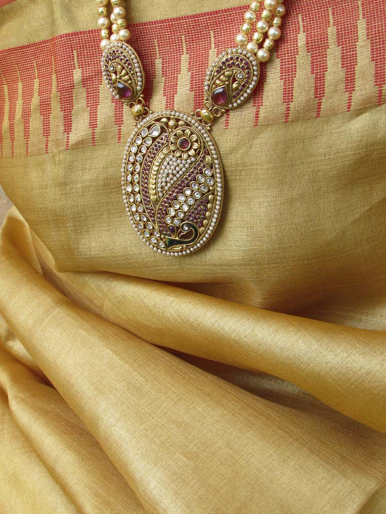 Designer Kundan, Meenakari & Pearl Necklace Set