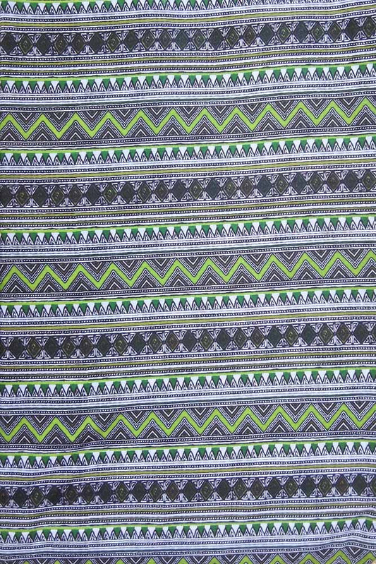 Block printed cotton fabric