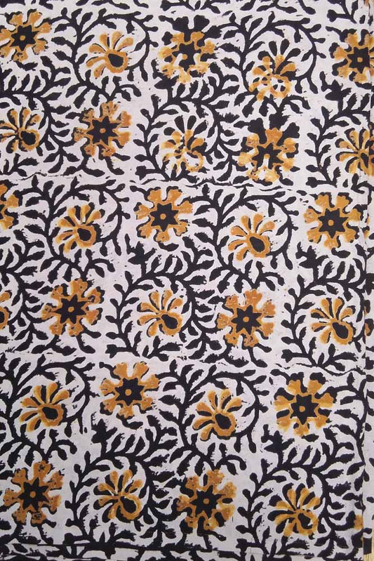 Block Printed Running Cotton Fabric