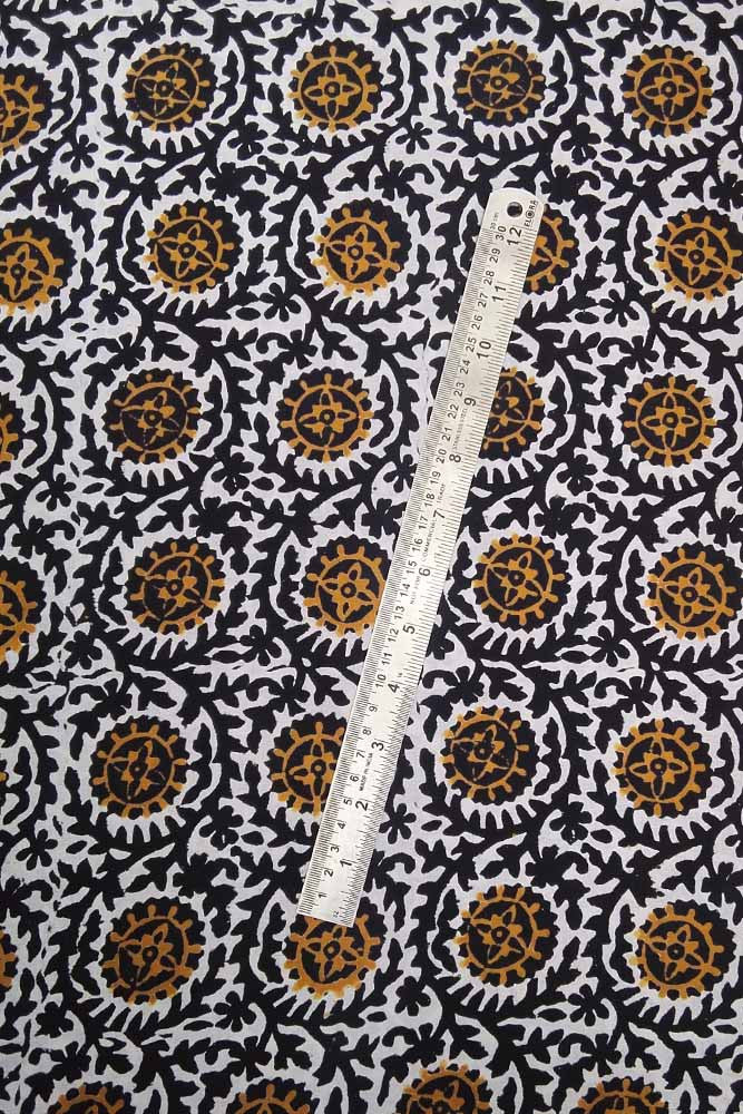 Block Printed Running Cotton Fabric