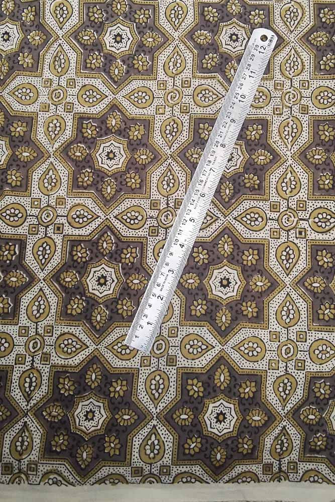 Ajrakh Block Printed Cotton Cut Fabric