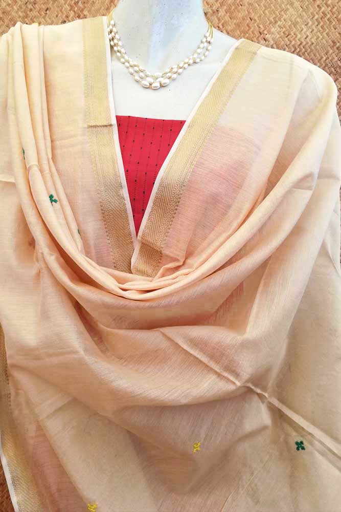 Beautiful Chanderi Dupatta with Hand embroidery